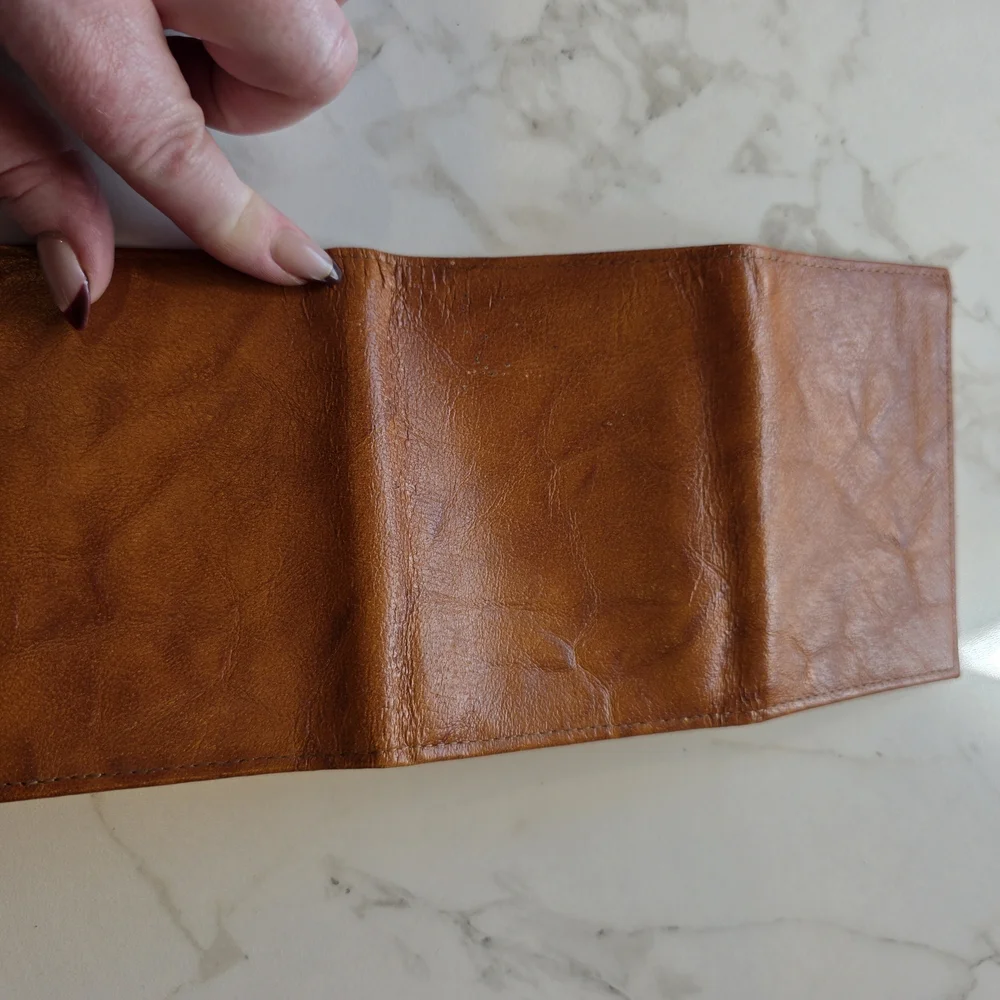 Vintage Prince Gardner Brown Leather Folding Card Wallet